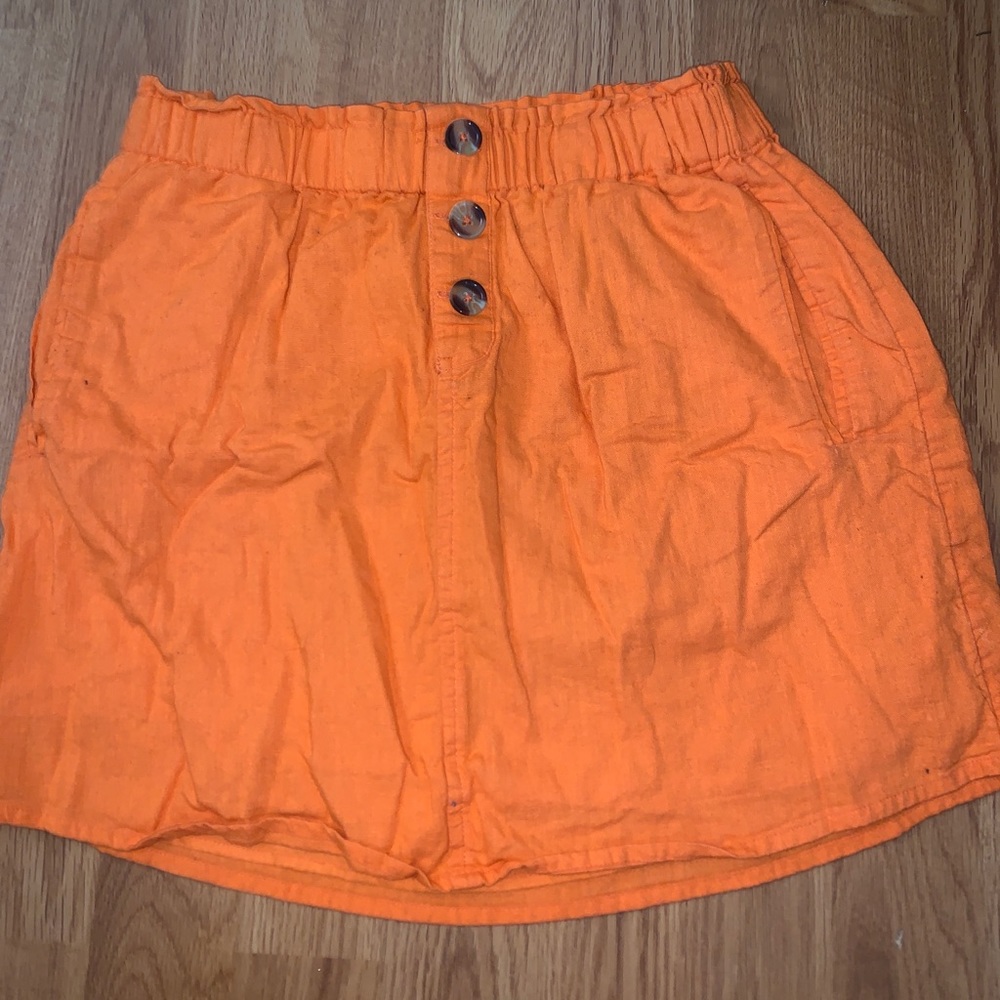 orange urban outfitters skirt